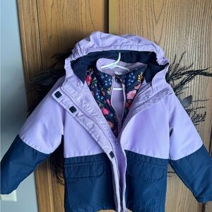 Swiss Tech Kids Purple and Navy Raincoat